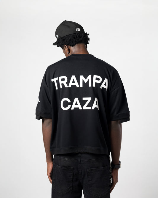 "Black Trampa Caza Tee"