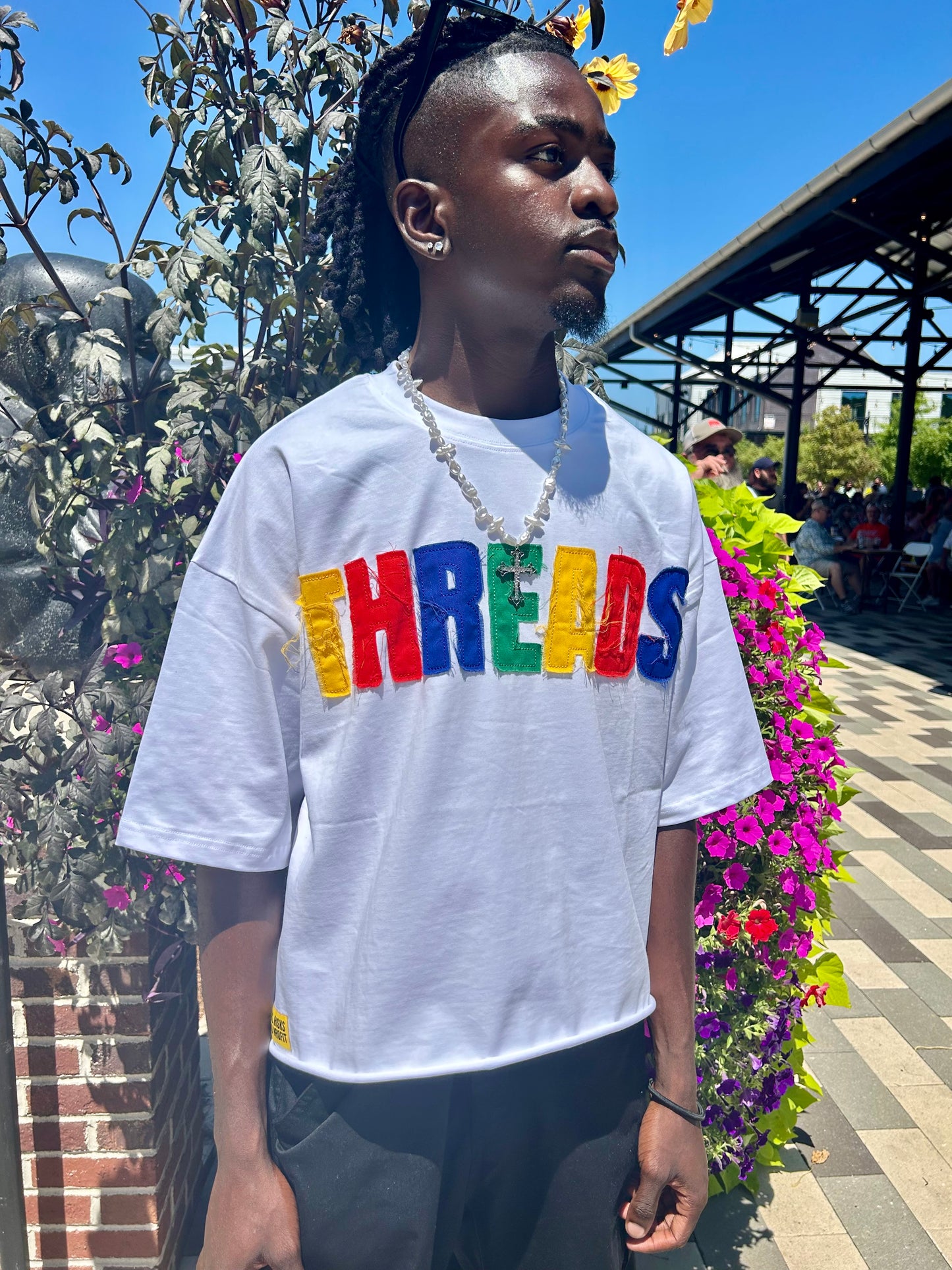 "Colorful Threads Tee"